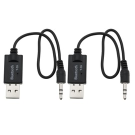 Create idea 2Pcs USB Bluetooth to AUX Cable Receiver 3.5mm in-Line Bluetooth Audio Adapter Compatible with Mini Cooper Gen 2 3 R56 R55 F56 F55 R60