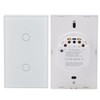 Interruptor inteligente inalámbrico WIFI, panel de cristal de 2 vías,
