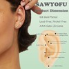 sawyofu Gold Stud Hoop Earrings Sets For Women 4 Pairs