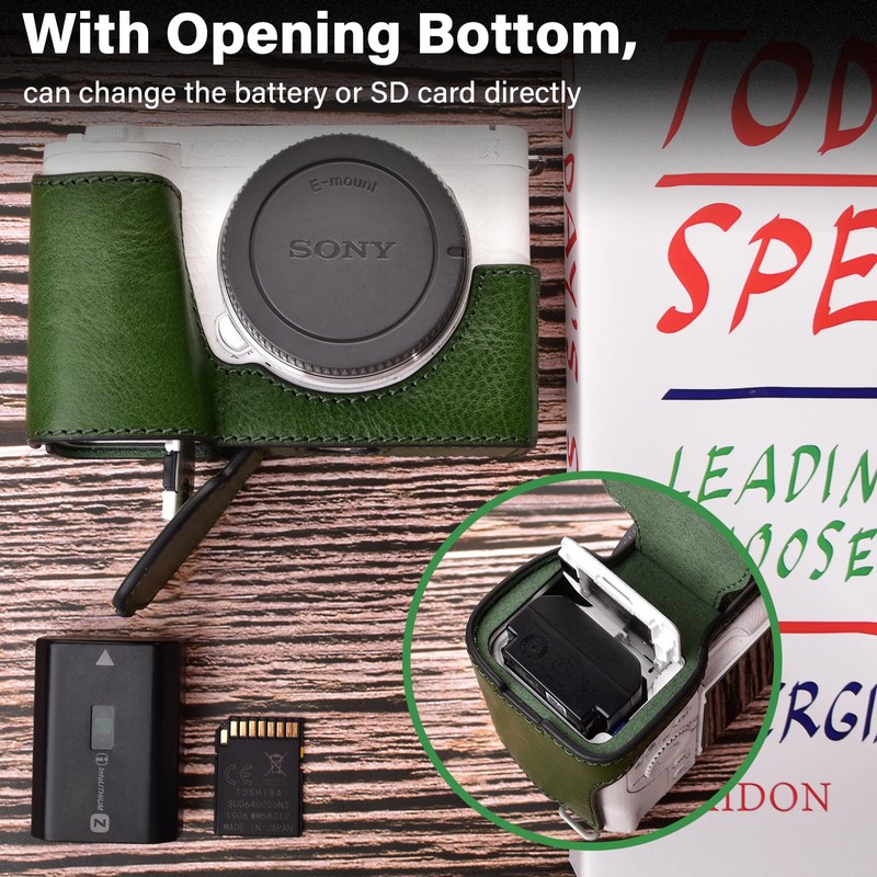 MUZIRI KINOKOO Sony ZV-E1 Case - Genuine Genuine Leather Half