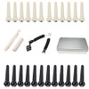 BDHI 24 pcs Acoustic Guitar Bridge Pins Pegs 1pc Bridge