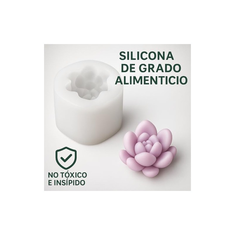 PUBAMALL Paquete de 9 moldes de silicona para suculentas, Para