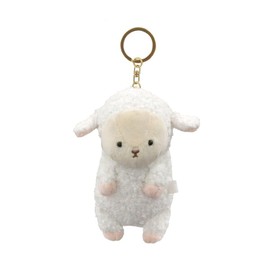 Yamanji 11636 Tsumamikko Mascot with Zipper, Sheep Approx. 4.9 x 2.8 x 2.2 inches (12.5 x 7 x 5.5 cm)