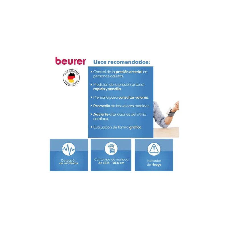 Beurer Baumanometro De Mueca - Bc30 Gris