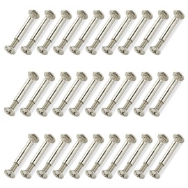 HAOBIN M4 Furniture Connectors Screws Connection Screw Furniture Thread Connection Screw Furniture Screws Sleeve Screws Connection Screws Cabinet Connector Ideal for Connecting Furniture Pack of 30
