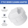 Oblectatio 3" PVC Sewer Cleanout Adapter with Plug Pipe Fitting