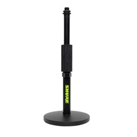 Shure by Gator Round Base Desktop Mic Stand with Standard Height-Adjustable Twist Clutch and 6" Base; (SH-DESKTOP1)