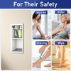 Bernkot Shower Niche, 304 Stainless Steel Shower Stool for Bathroom,
