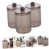 CAXUSD Cotton Swab Containers Lid 3pc Cotton Pad Dispenser Compact