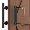 CCJH 30cm Modern Black Sliding Door Handle