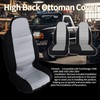 ESMING 2Pcs 60/40 Cloth High Back Bench Seat Cover for
