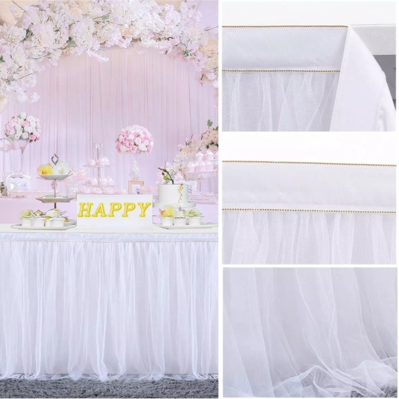 XINYUCHEN Falda De Mesa Faldón De Tul P Decoración Evento