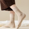 5 Pares Calcetines para Mujeres, Medias de Peluche, Calcetin Otoño