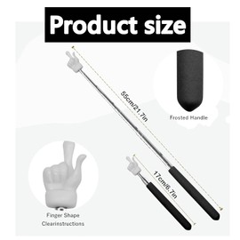 Retractable Teacher Pointer for Mini Classroom Indicator, Hand-held Demonstrator whiteboard Pointer Stick