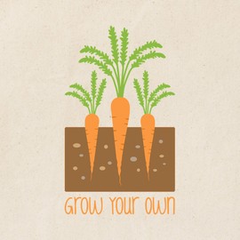 CafePress Grow Your Own Tote Bag Reusable Natural Beige Canvas Shopping Bag