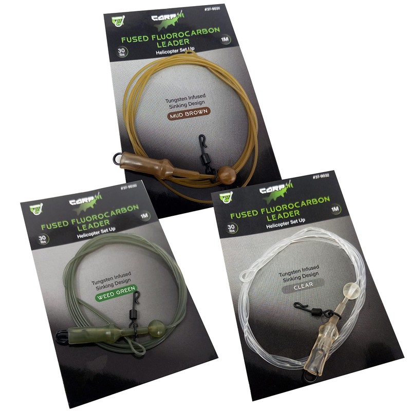 CARP ON - 1m/100cm 30lb CARP LEADER Line - Tungsten