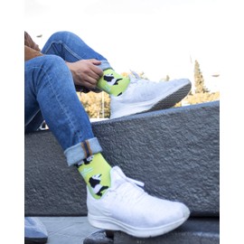 socks n socks-Men 5 pk Colorful Cotton Novelty Wild Animals Hunter Sock Gift Box