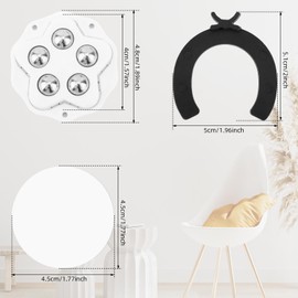 Gosknor 4 Stück Selbstklebende Lenkrollen, 360-Grad-Drehgelenk Möbelgleiter Arbeitsplattenräder für Geräte Geräterollen für Aufbewahrungsboxen Möbel Mülleimerböden Mülleimer