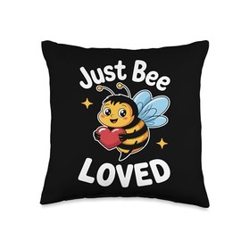 Cute Bumble Bee Loved for Kindergarten Teachers Kids Throw Pillow