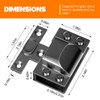 Mdkave Glass Door Hinges,Soft Close Hinges for Glass Cabinet Doors，304