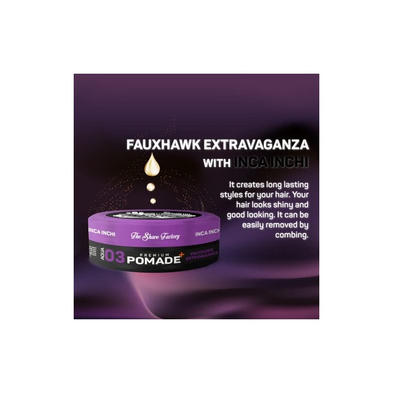 the shave factory Premium Pomade 150ml 03 Fauxhawk Extravaganza with