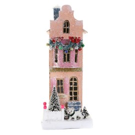 Cody Foster & Co Pink Townhouse Christmas Village Building HOU-335