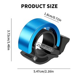 Bicycle Bell Mountain Bike Loud Road Bike Bell Pack of 2 Bicycle Bell MTB Road Bike Bicycle Bell for Mountain Bike, Road Bike, E-Bike, Children's Bicycle & Scooter (Blue)