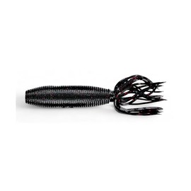 Fat 4 Inch Soft Plastic Solid Tube Bait 92F10 Pack 051 Black with Red Flake 92 Fishing Lures Bass Jigging Bait Jig Lure Weedless Soft Plastic Swimbait Accessories Freshwater