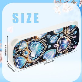 DCIDBEI Diamond Painting Plastic Storage Box Container Pens Organiser Pen Box Diamond Painting Pictures Pencil Case for Art Supply Stationery Cosmetics Tool Parts Love Heart