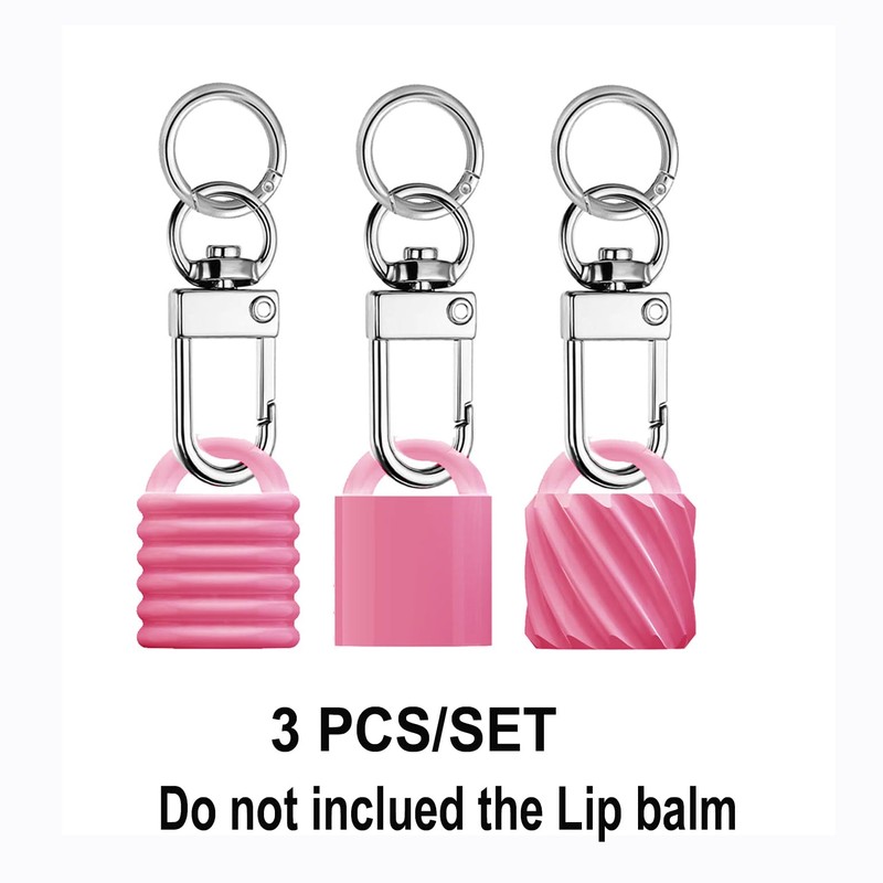 ERZHE 3 PCS/SET Keychain Cap Compatible with Aquaphor lip and