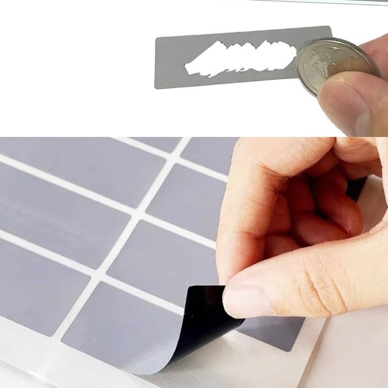 Armastuse Pack of 200 Scratch Stickers, Scratch Labels, Silver, Scratch