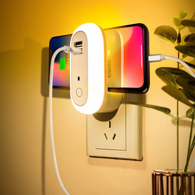 Night Lights Plug Into Wall LED Wall Bedside Lamp with