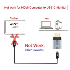 cablecc USB-C Type C Female Source to HDMI Sink HDTV Adapter 4K 60hz 1080p for Tablet & Phone & Laptop…