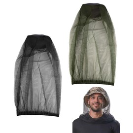 OHREN 2 Pieces Head Net Face Mesh Head Cover, Mosquito Protection, Net Head Protection Net, Head Net for Outdoor Lovers, Climbing, Fishing, Beekeeping