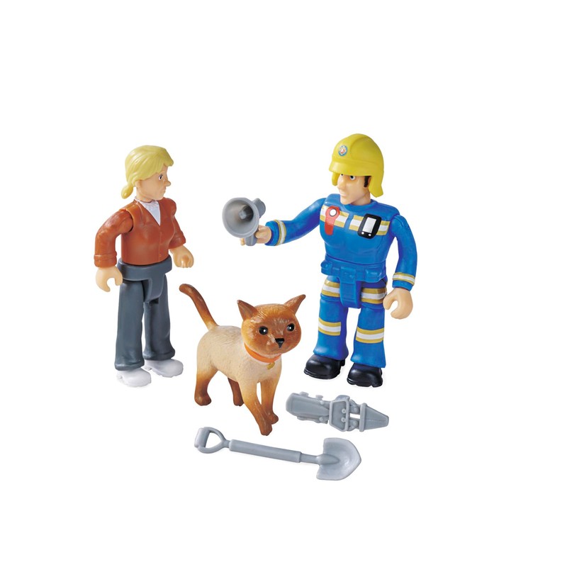 Simba Fireman Sam Figures Twin Pack - 2 Movable Collectible
