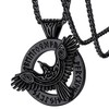 Retro Viking Necklace Mens Raven Pendant Neck Chains for Female