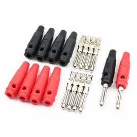 10Pcs 32A High Current Screw Type 4mm Banana Plugs Male Stackable Connector Speaker Cable Adapter