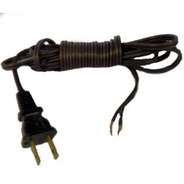 SATCO LOT OF 10 8' BROWN CORD W/ PLUG  TR-1850