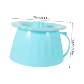 Ipetboom Portable Urinal Potty Lid – Thickened Ergonomic Design Suitable for Elderly Children Blue Color Easy to Move for Home Travel