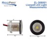 RecPro Round Red 12V LED Livewell Courtesy Accent Light |