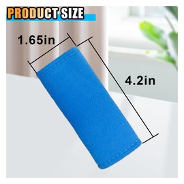 LAINLOY 2PCS Car Inside Door Handle Protector, Colorful Soft Fluff Car Pull Handle Cover, Anti-Scratch Grab Handle Wrap, Car Interior Decoration Accessories for Women Men (Blue)