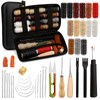 37-Pack Upholstery Repair Kit, Leather Stitching Kit with Waxed Thread,