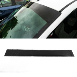Car Van Windscreen Sun Strip, Window Tint Film, Gloss Black 140x20cm Universal PVC Windshield Sticker for Automobiles