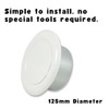 Invero® Universal Metal Round Ceiling Air Extract Valve Vent Cap