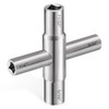 Hanpex 4-Way Sillcock Key Wrench, 1/4", 9/32", 5/16", 11/32", Fits