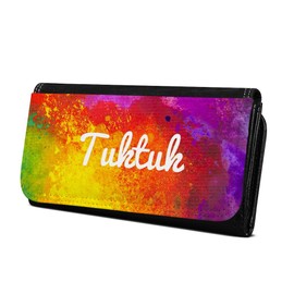 Geldbörse mit Namen Tuktuk - Design Color Paint - Brieftasche, Geldbeutel, Portemonnaie, personalisiert für Damen und Herren