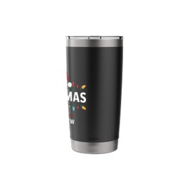 Christmas 2024 Cousin Crew Xmas Lights Santa Hat Pajamas Stainless Steel Insulated Tumbler
