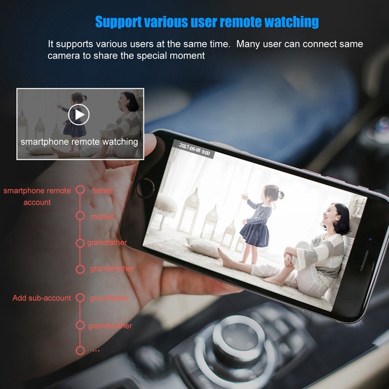 1080P Wireless Video Baby Monitor WIFI Camera Night Vision Security