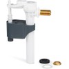 Toilet Cistern Fill Valve, Inlet Valve, Side Supply 1/2" Brass