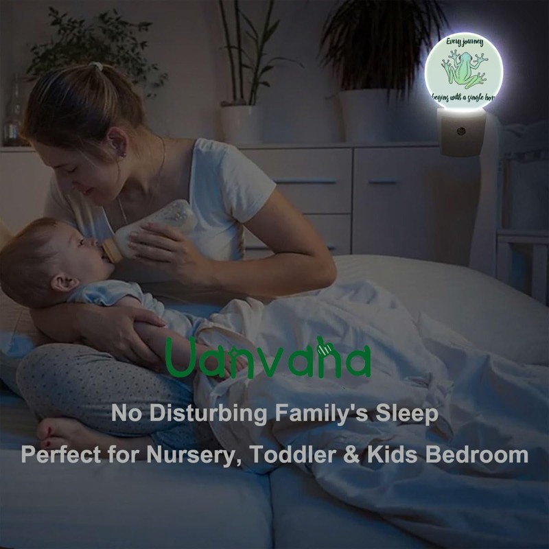 Uanvaha Funny Frog Night Light Every Journey Begins with a